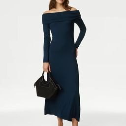 Marks & Spencer Off-Shoulder Bodycon Midi Dress-picture-18