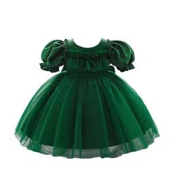 StyleCast Girls Green Puff Sleeve Balloon Dress-picture-43