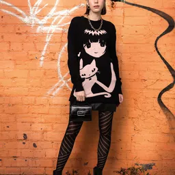 DressBerry Self Design Sweater Dress-picture-18