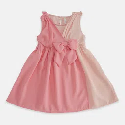 Pantaloons Junior V-Neck Bow Detail Cotton Dress-picture-49