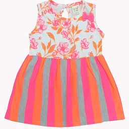 Clothe Funn Infant Girls Floral Printed A-Line Cotton Dress-image-38