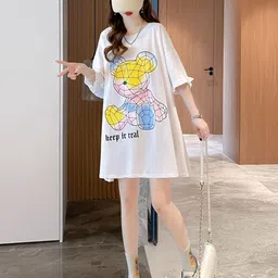 StyleCast Graphic Printed Round Neck Above Knee T-Shirt Dress-picture-17