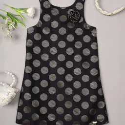 One Friday Girls Polka Dot Printed A-Line Dress-image-27
