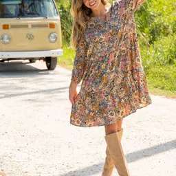 PIMU Floral Print A-Line Dress-picture-17