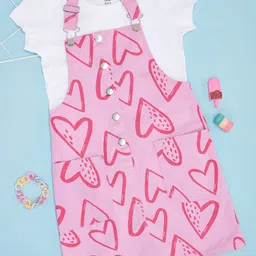 Pantaloons Junior Girls Cotton Conversational Printed Pinafore Dress-image-20