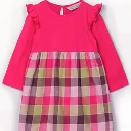 Beebay Infant Girls Checked Cotton A-Line Dress-picture-56