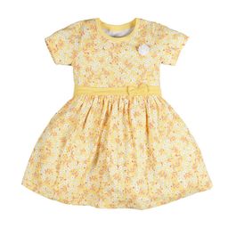 PLUM TREE Kids-Girls Yellow Floral Bow Dress-picture-39