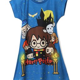 Wear Your Mind Harry Potter Print Round Neck T-shirt Dress-picture-19