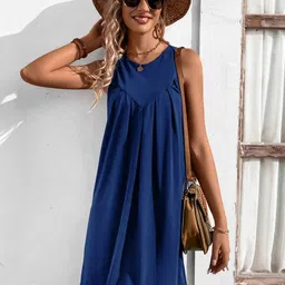 StyleCast Blue Sleeveless A-Line Dress-picture-40