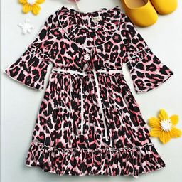 Bella Moda Floral Print Bell Sleeve A-Line Dress-picture-44