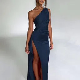 StyleCast Blue One Shoulder Maxi Party Dress image 2