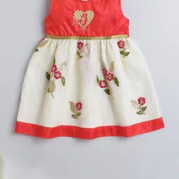 MANY FROCKS & Girls Floral Embroidered Sequined Net Fit & Flare Dress image 3