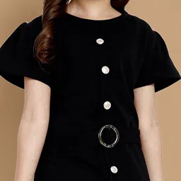 Lazy Shark Girls Flared SleevesA-Line Dress image 4