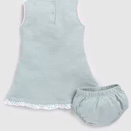 BABY GO Self Design Cotton Flounce A-Line Dress image 2