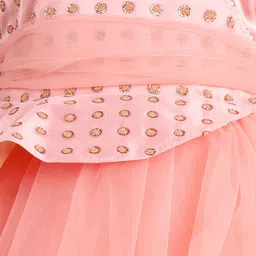 Toy Balloon kids Girls Self Design Net Fit & Flare Maxi Dress image 4