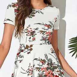 NORZY PARIS Women Floral Printed A-Line Dress image 4