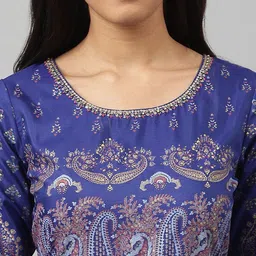 W Women Blue Ethnic Motifs Printed Maxi Dress image 2