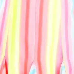 StyleStone Multicoloured Striped Crepe A-Line Dress image 2