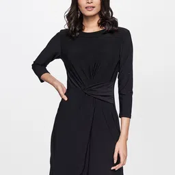 AND Women Black Georgette Sheath Dress image 4