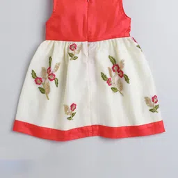 MANY FROCKS & Girls Floral Embroidered Sequined Net Fit & Flare Dress image 4