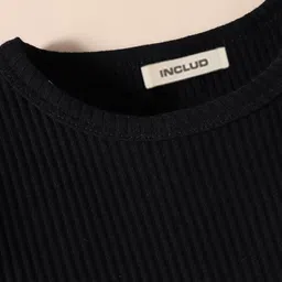 INCLUD Girls Abstract Printed Bow Fit & Flare Dress image 3