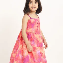 Campana Girls Abstract Print Shoulder Straps Fit & Flare Dress image 4
