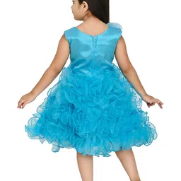 carrydreams Girls Floral Net Fit & Flare Dress image 2