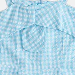 Pantaloons Junior Girls Cotton Checked A-Line Dress image 3