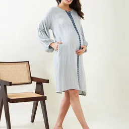 The Kaftan Company Cotton Maternity A-Line Dress image 2