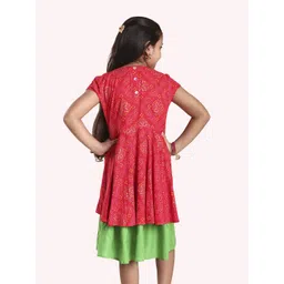 KiddoPanti Printed Fit & Flare Dress image 4