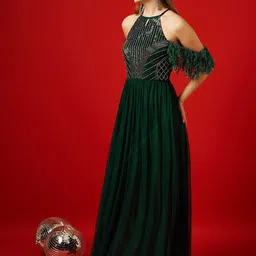 STREET 9 Embellished Net Maxi Dress image 4