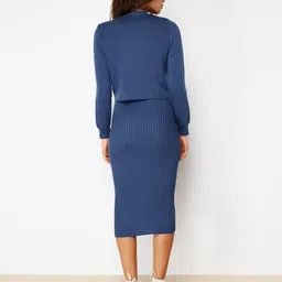 Trendyol Striped Sheath Midi Dress image 4