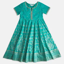 AKKRITI BY PANTALOONS Ethnic Motifs Printed Sequined A-Line Dress image 3