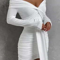 LULU & SKY White Checked Sheath Dress image 4