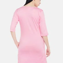 STATUS MANTRA Pink Print T-shirt Dress image 5
