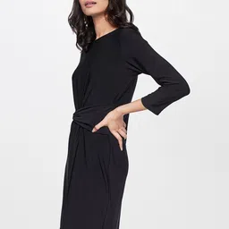 AND Women Black Georgette Sheath Dress image 5