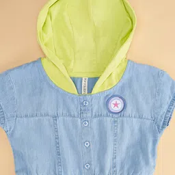 Pantaloons Junior Girls Hooded Cotton Sheath Dress image 4