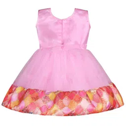 Wish Karo Girls Abstract Printed Corsage Detailed Fit & Flare Dress image 2