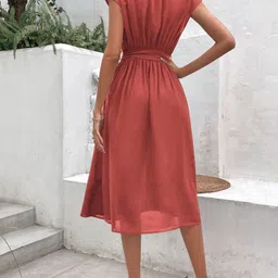 StyleCast V-Neck Extended Sleeves Fit & Flare Dress image 5