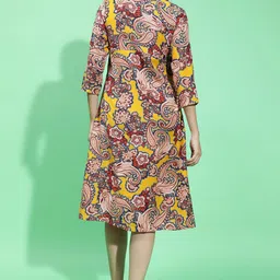 Oxolloxo Floral Print A-Line Midi Dress image 2
