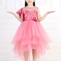 Toy Balloon kids Girls Embellished Net Midi Fit and Flare Dress image 2