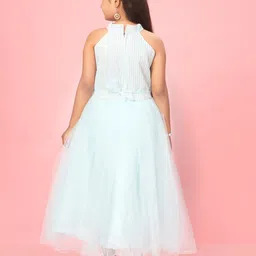 BAESD Girls Sleeveless Net Fit & Flare Maxi Dress image 2