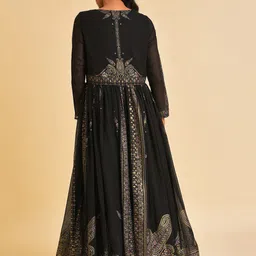 WISHFUL Ethnic Motifs Printed Embroidered Fit & Flare Maxi Ethnic Dress image 5