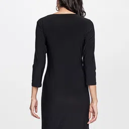 AND Women Black Georgette Sheath Dress image 3
