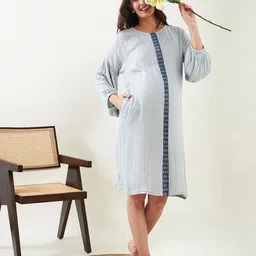 The Kaftan Company Cotton Maternity A-Line Dress image 4