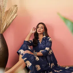 InWeave Conversational Printed Fit & Flare Dress image 3