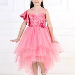 Toy Balloon kids Girls Embellished Net Midi Fit and Flare Dress image 4