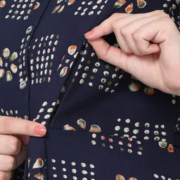 9shines Label Printed Flared Sleeve Maternity A-line Maxi Dress image 5