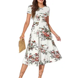 NORZY PARIS Women Floral Printed A-Line Dress image 2