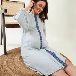 The Kaftan Company Cotton Maternity A-Line Dress image 5